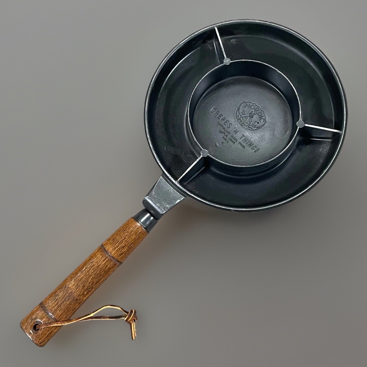 Vintage Nordic Ware Crepes ‘N Things Pan Cast Aluminum Wood Handle Made in USA