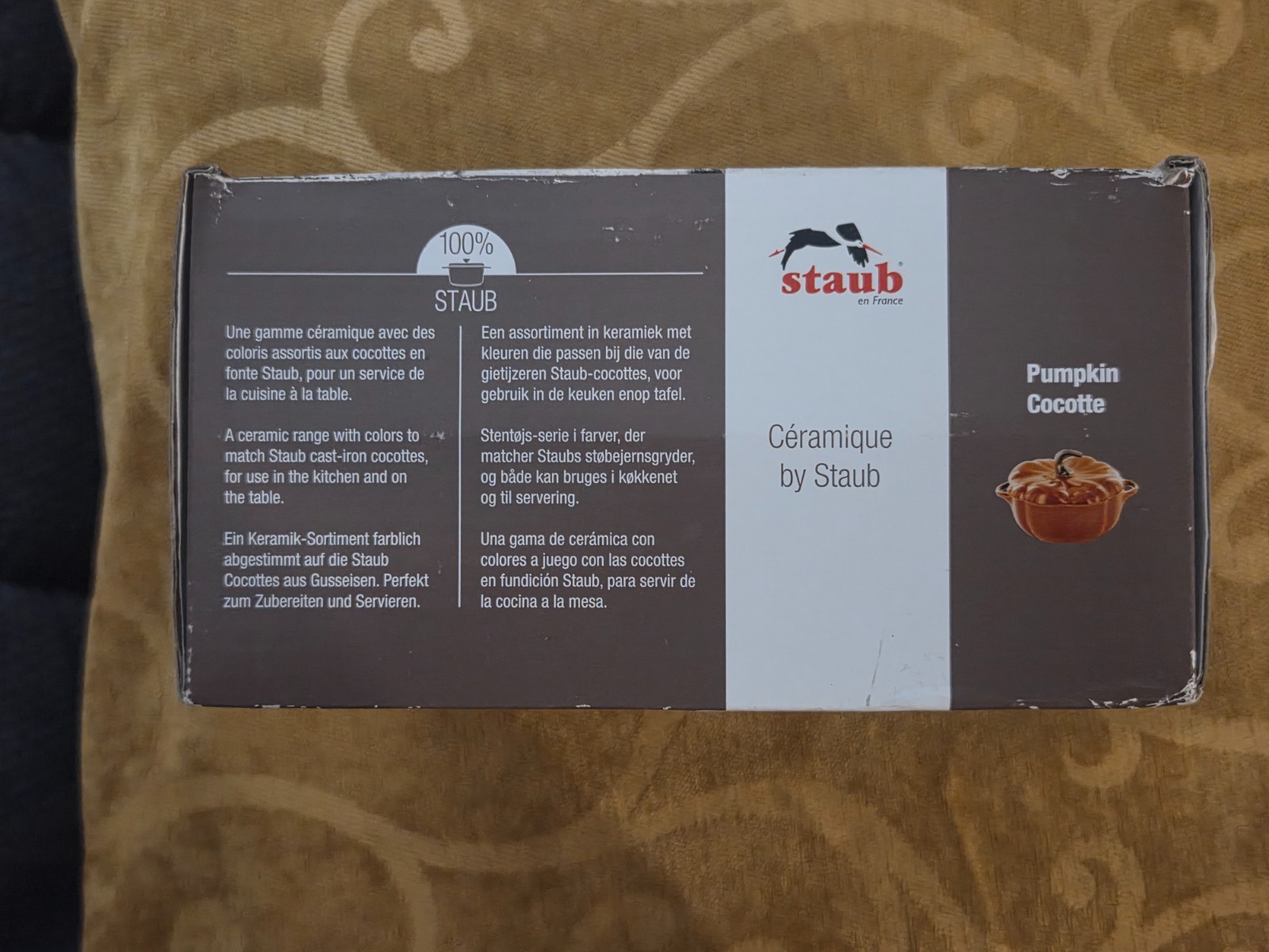NEW Staub Ceramic .75 Quart 5.7” Pumpkin Cocotte – Burnt Orange