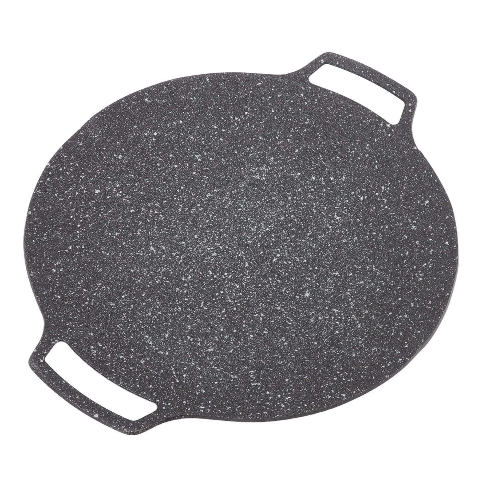Korean Grill Pan 14.17 Inch Nonstick Round Griddle BBQ Handle Stove Plate
