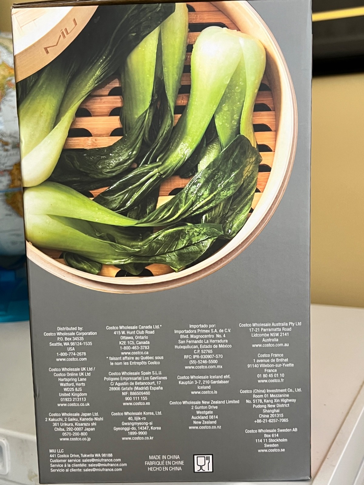 MIU Bamboo Steamer Basket 2-Tier 10″ Dim Sum Dumpling Cooker