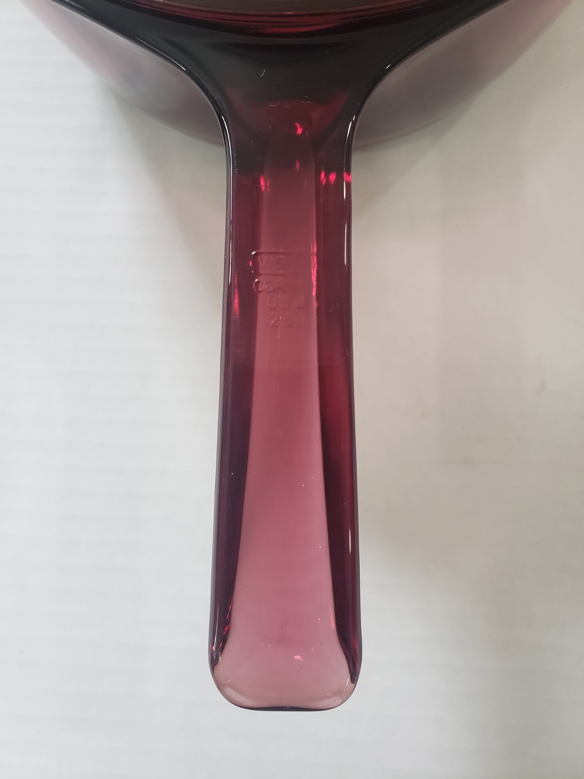 Corning Visions Cranberry 2.5L Saucepan Pot w/ Glass Lid, USA Vintage Cookware