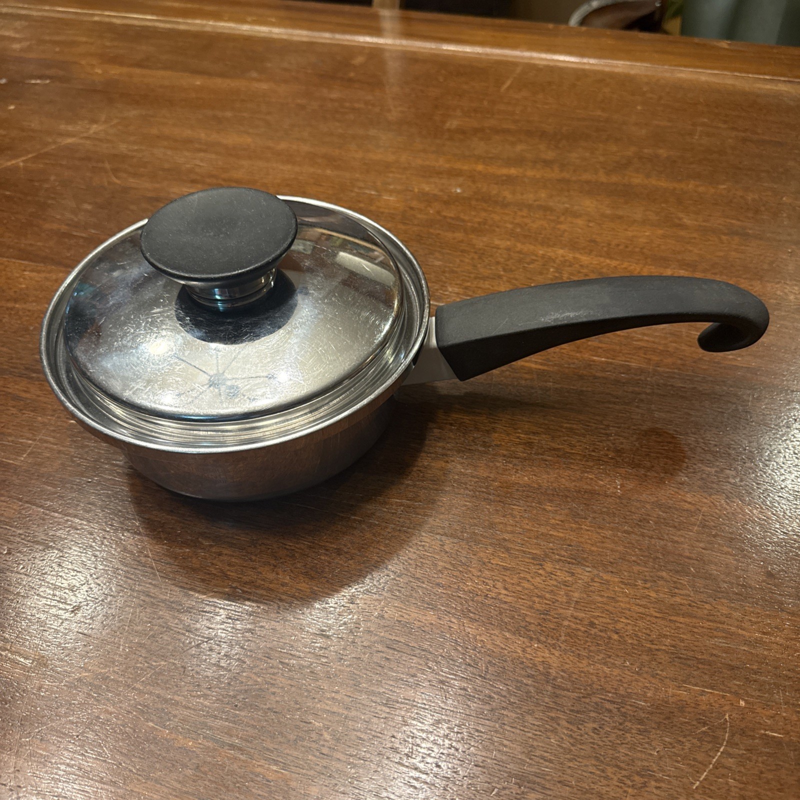 Vintage Seal O Matic Thermium Stainless Steel Pots USA 3 PC Set