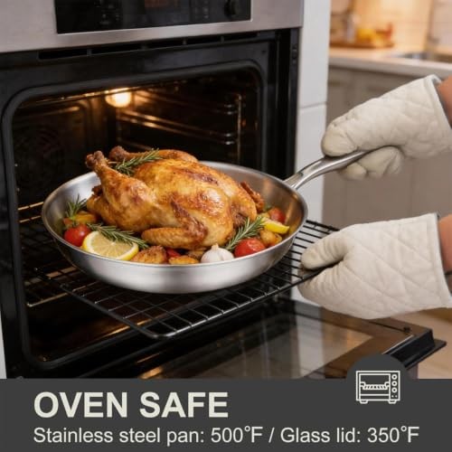5-Quart Tri-Ply Stainless Steel Saute Pan, 11-Inch | Tri-Ply Stainless