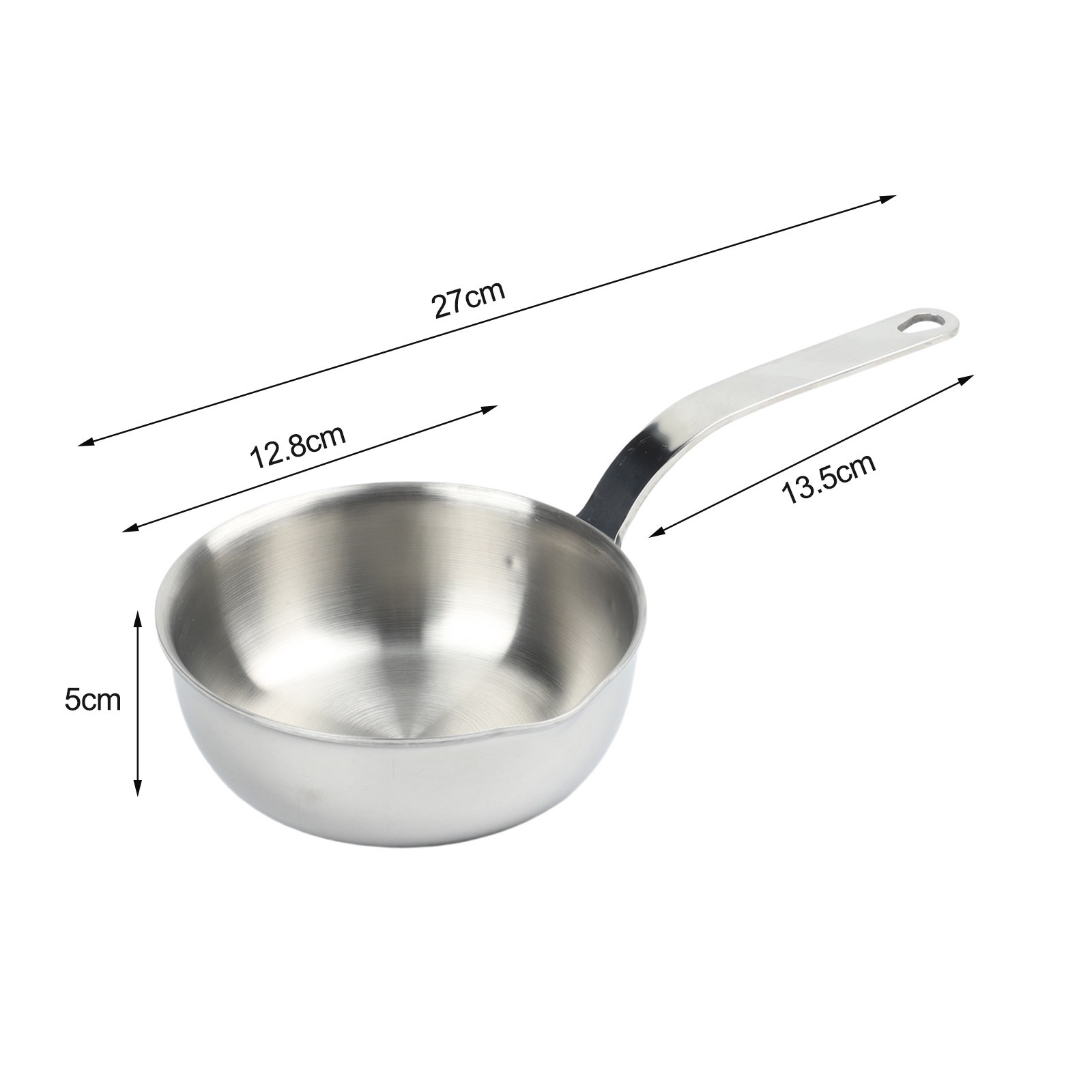 Small 5 Inch Stainless Steel Egg Pan for Cooking Omelets and Melting Butter
