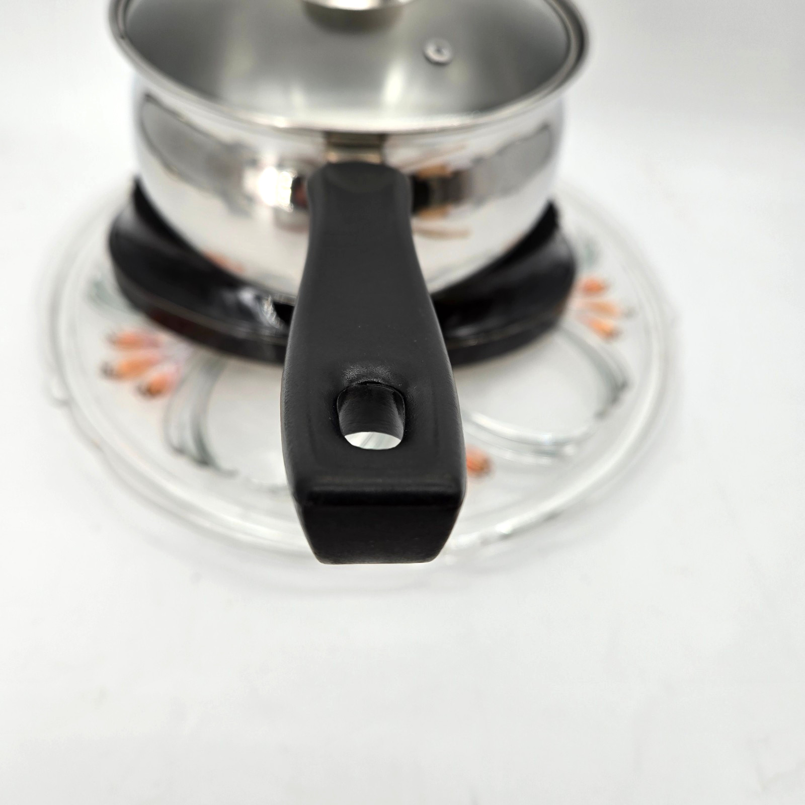 Oster Stainless Steel Pot w/Glass Vented Lid Cooking 2 Qt Sauce Pot.