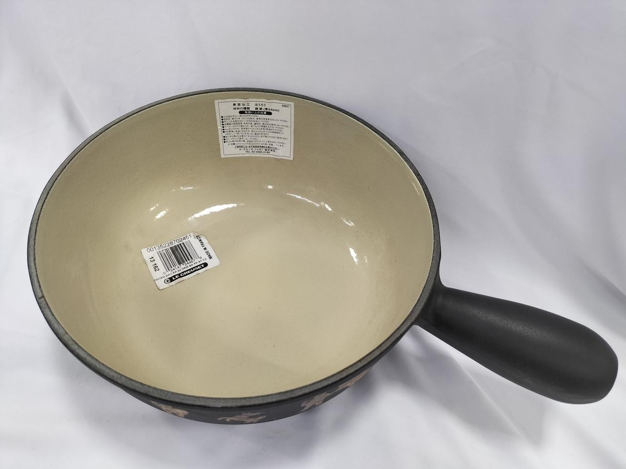 Le Creuset Decal Saucepan 22cm 2.5qt Black Appenzeller Fondue Pot Pan Cast Iron