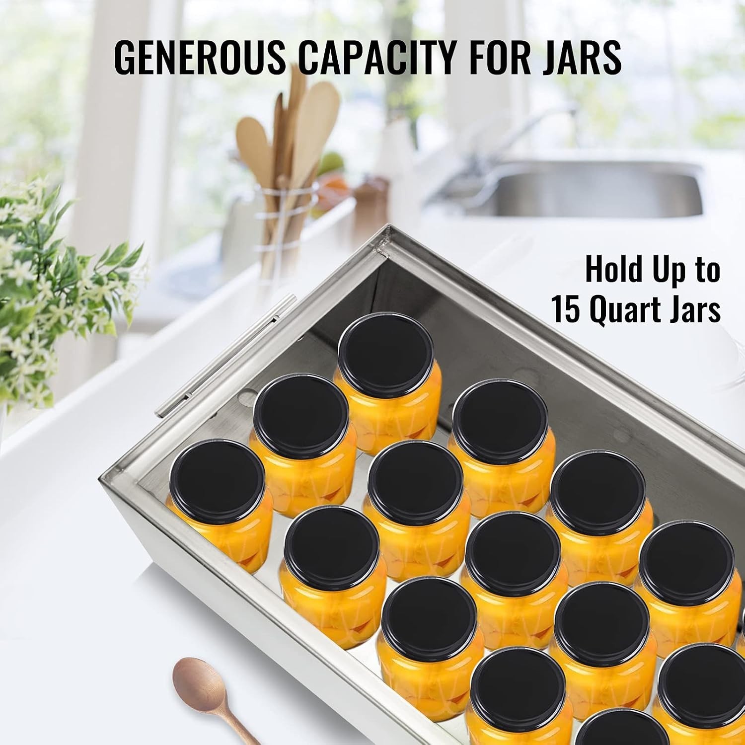 15 Quart Water Bath Canner – Stove Top Canning Pot with 2 Canning Racks, 304 …