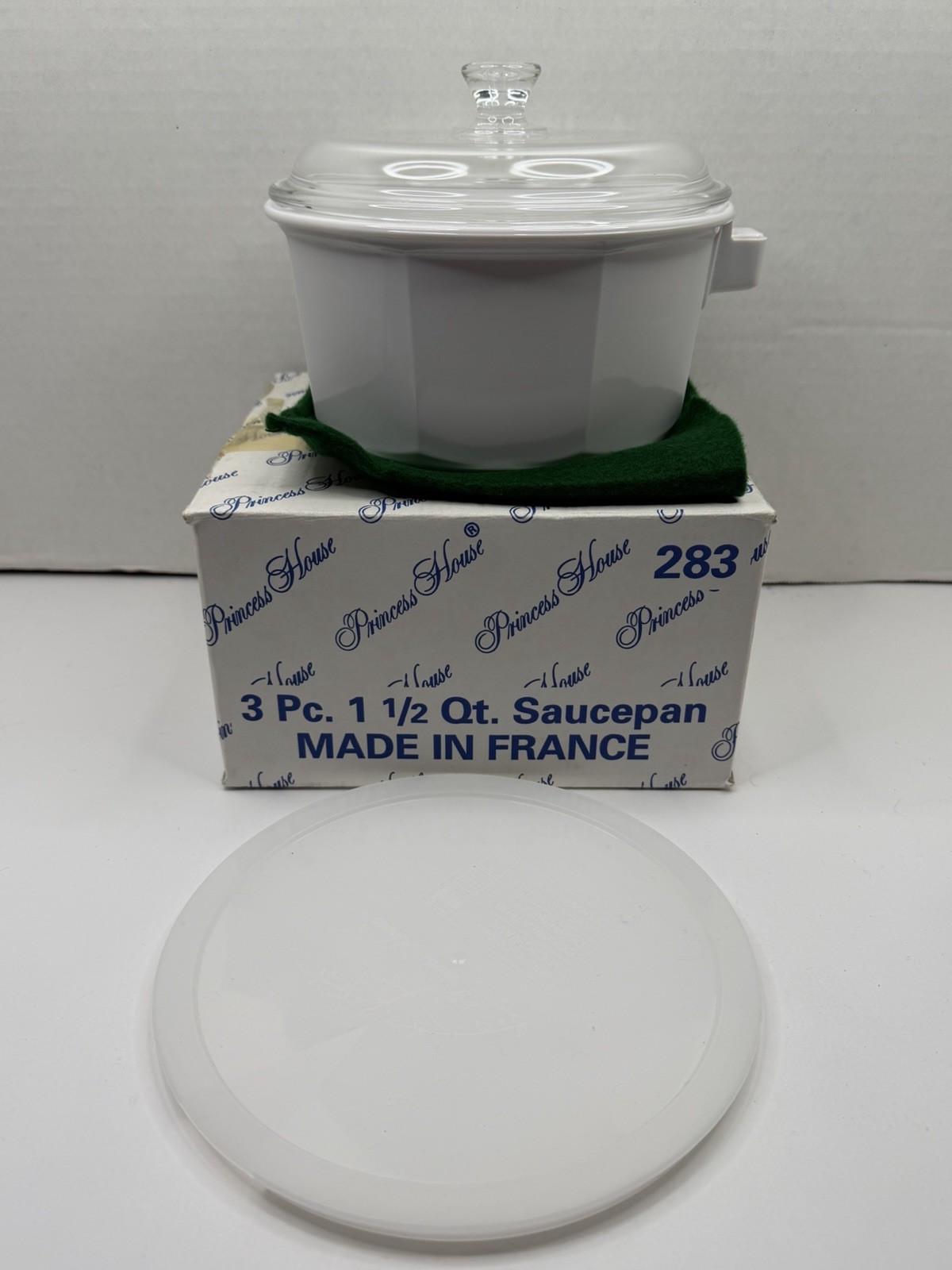Princess House 3 Pc. 1 1/2 QT Sauce Pan Made In France 283 NOS