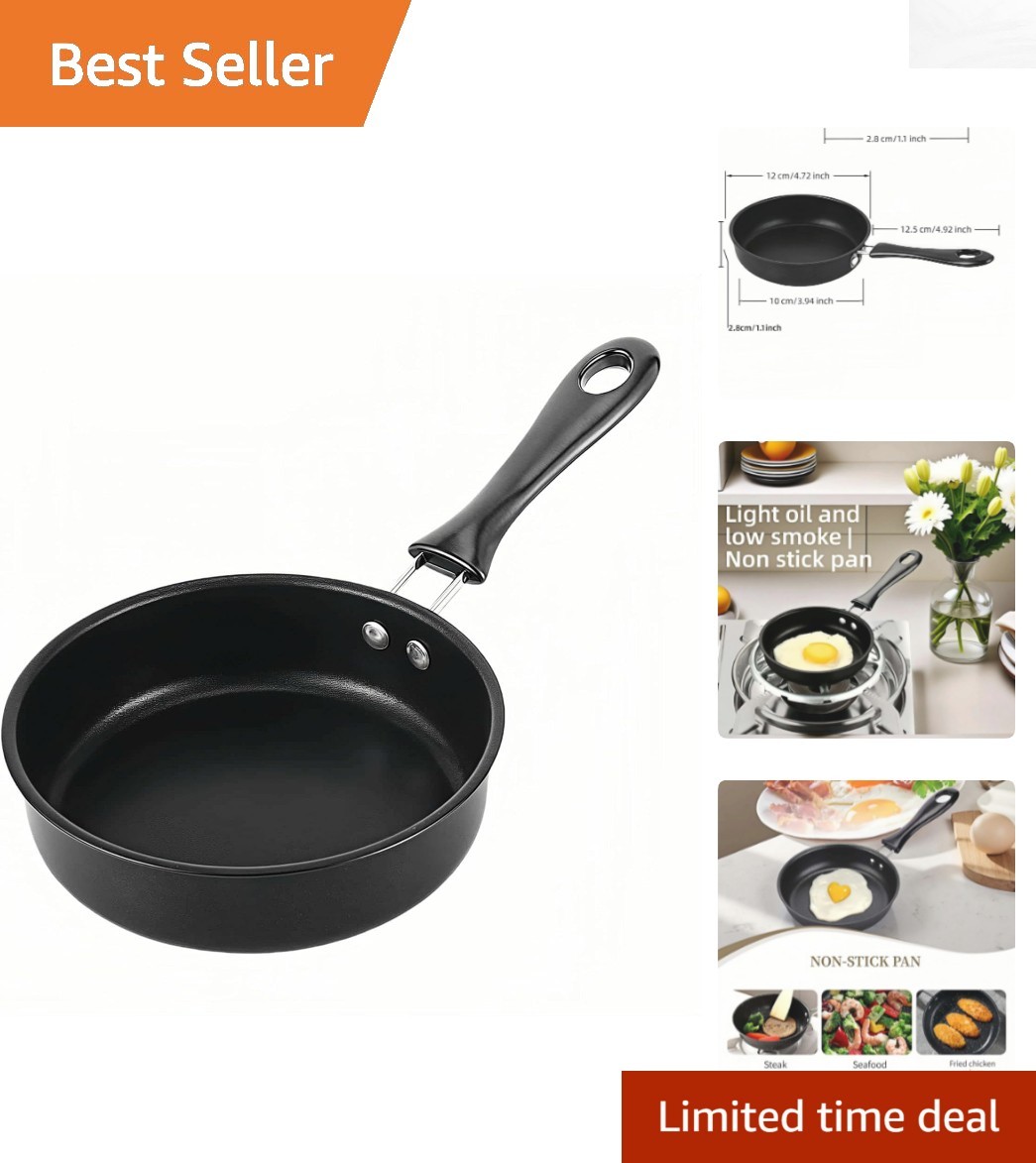 Compact 4.7-Inch Non-Tick Frying Pan with 5-Layer Coating – Dishwasher Safe
