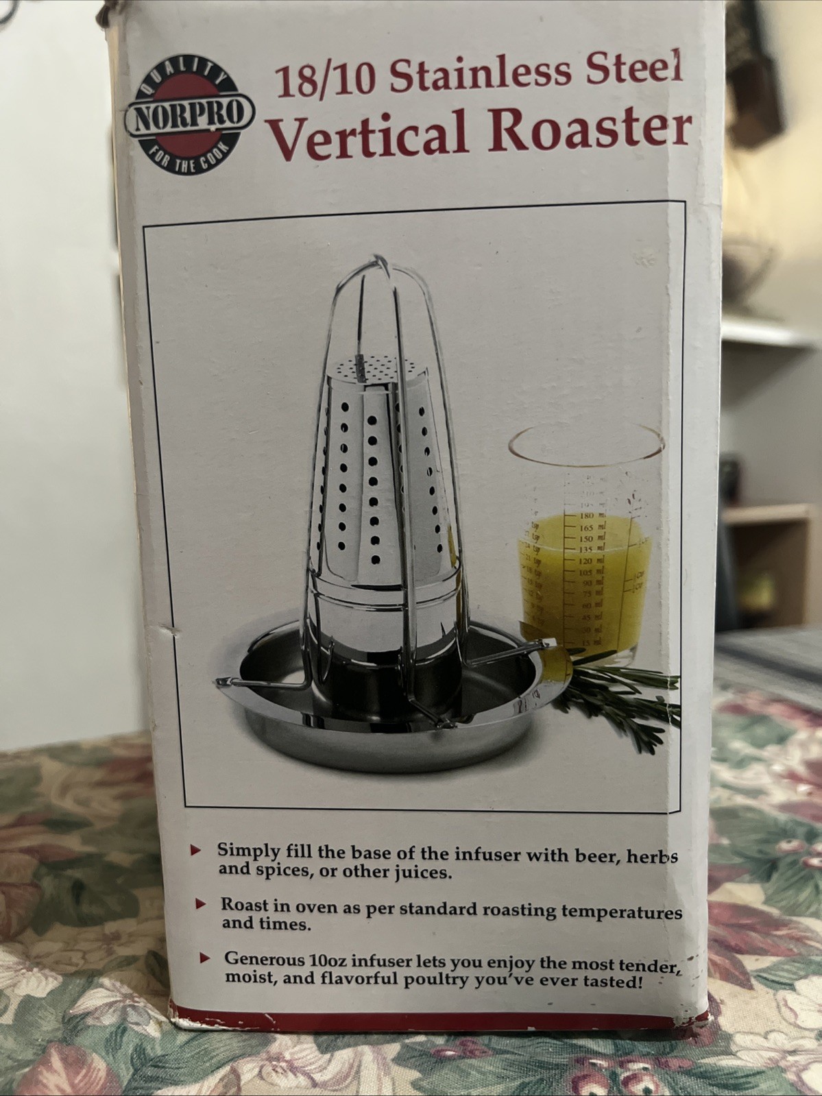Norpro 18/10 Stainless Steel Vertical Poultry Roaster With Infuser Marinade 265