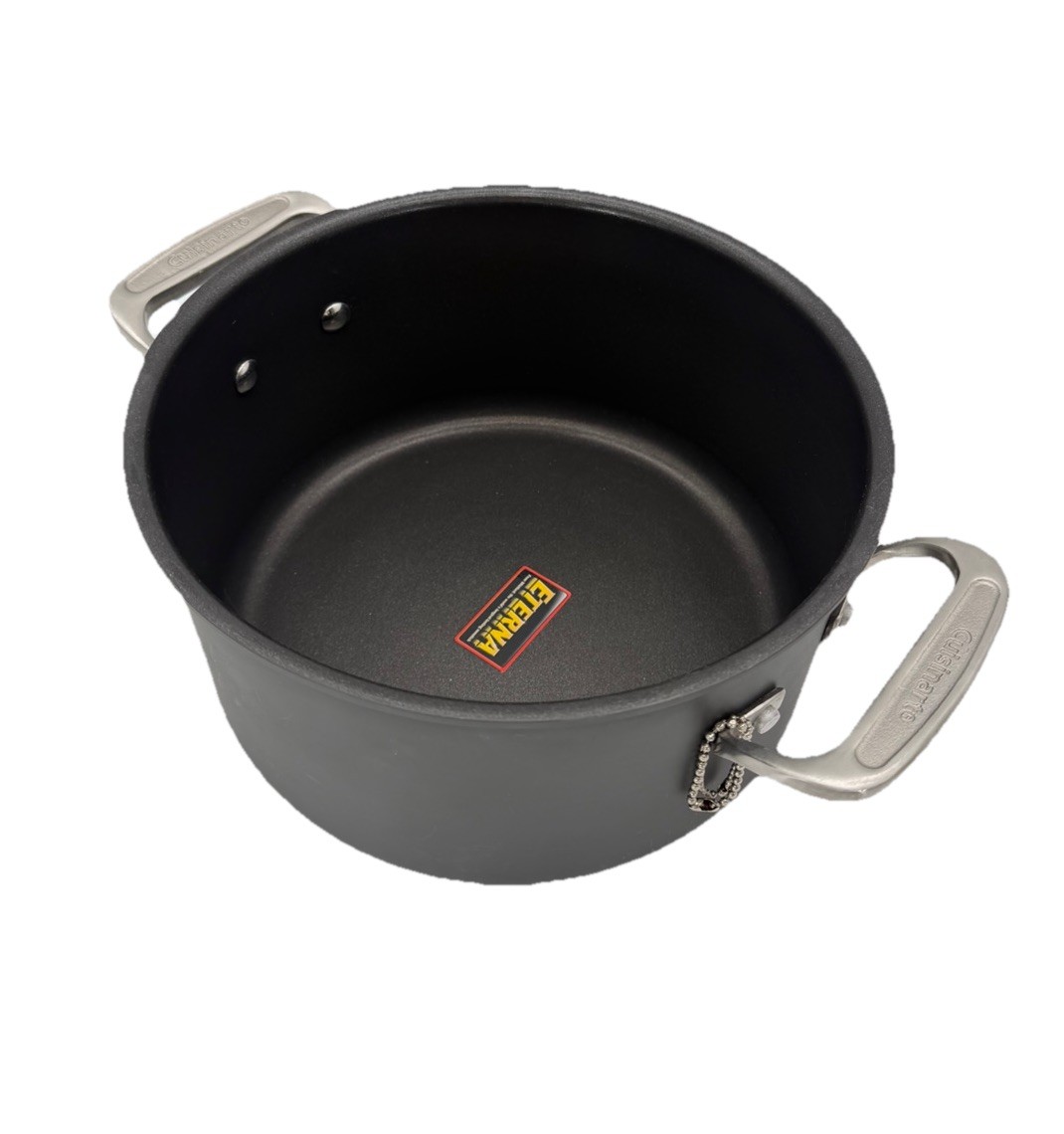 Cuisinart Chef’s Classic Eterna Stainless Steel Stock Pot 6qt Black NEW NOS