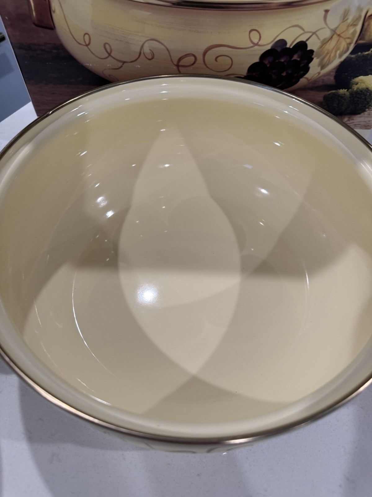 Philippe Richard 5 Quart Round Covered Dutch Oven Casserole With Lid Grapes New