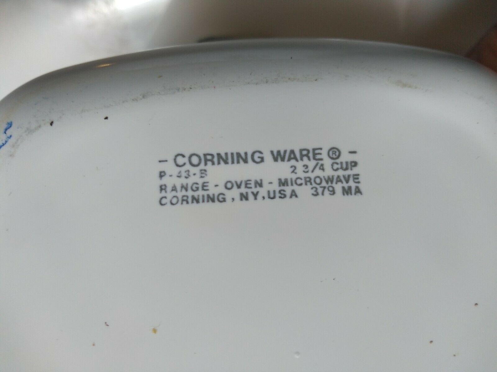 CorningWare P-43-B Blue Cornflower Oven Microwave Range Menu-ette Mini Server