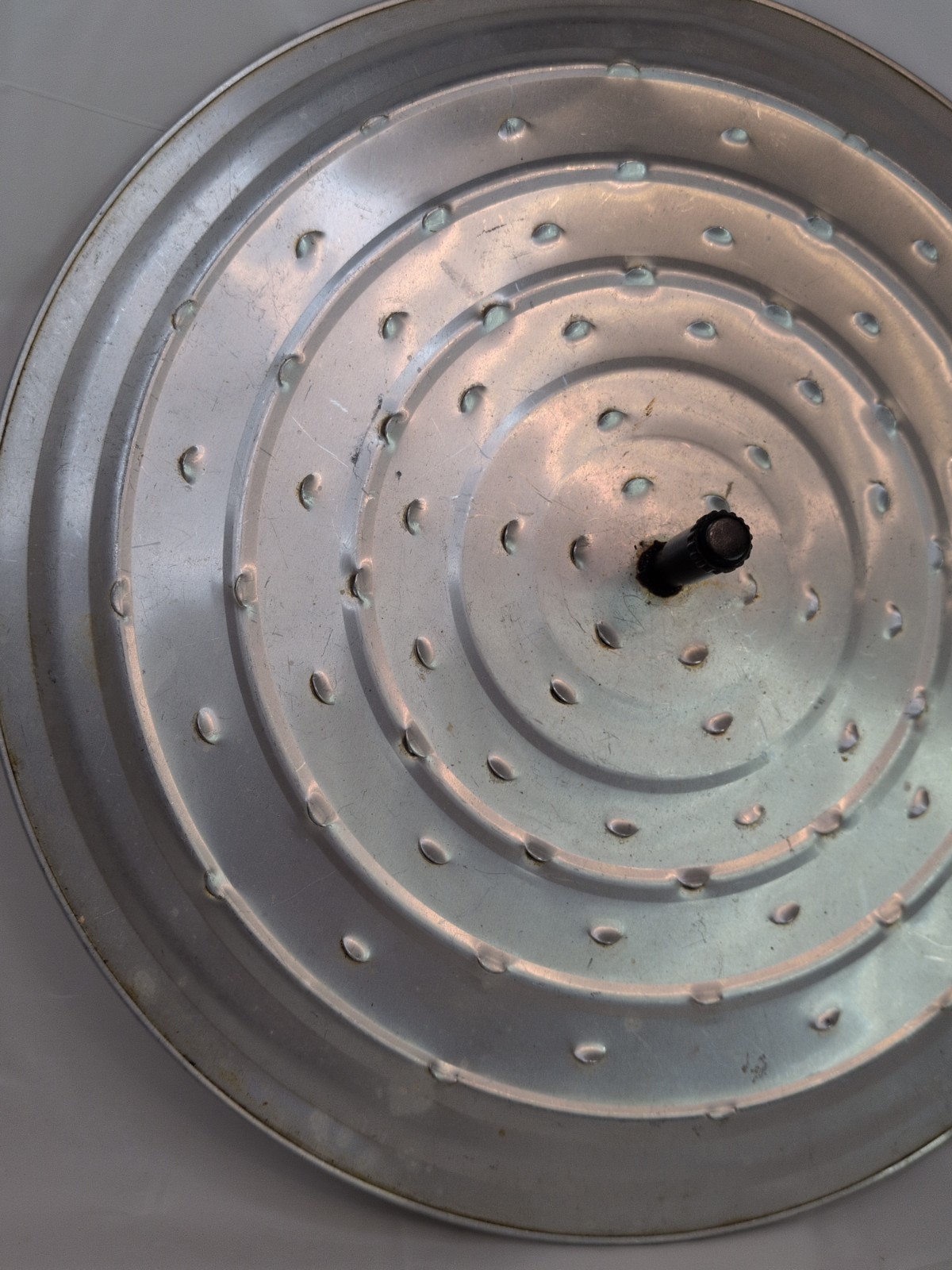 Aluminum Steamer Lid for Cooking 12” Steam Vented Black Handle Vintage