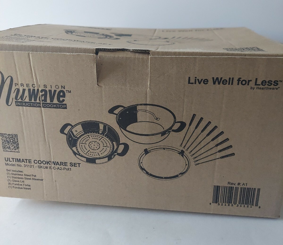 NUWAVE induction cooktop ULTIMATE COOKWARE SET MODEL NO. 31121 NEW IN BOX