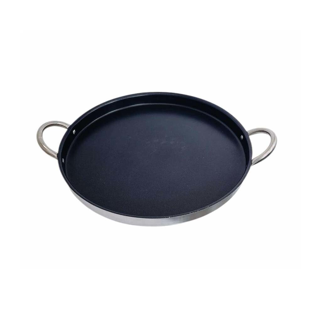 16” Stainless Steel Flat Comal Griddle – Round Non-Stick Grill & Frying Pan