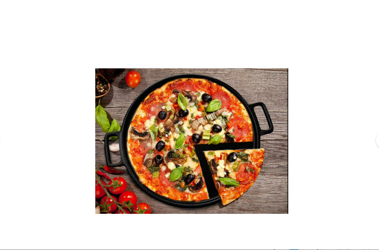 14 Inch Pre-Seasoned Cast Iron Pizza Pan for Oven Stovetop Grill