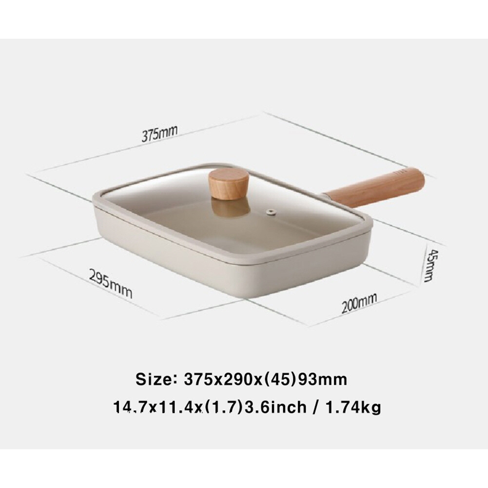 Neoflam Fika IH Induction Nonestick Square Brunch Pan (11.4inch)