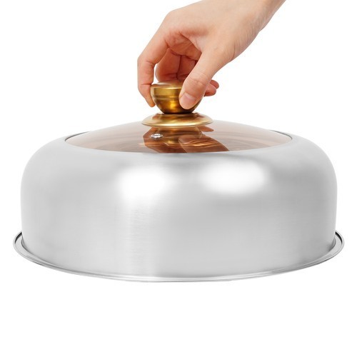 Steam Cooker, Stainless Steel Steam Cooker, 3-tier Steam Cooker Silver+Gold