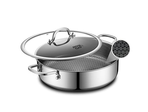 Induction-Ready 6.5 Quart Non-Stick Braiser Pan – Perfect for Frying & Sautéing