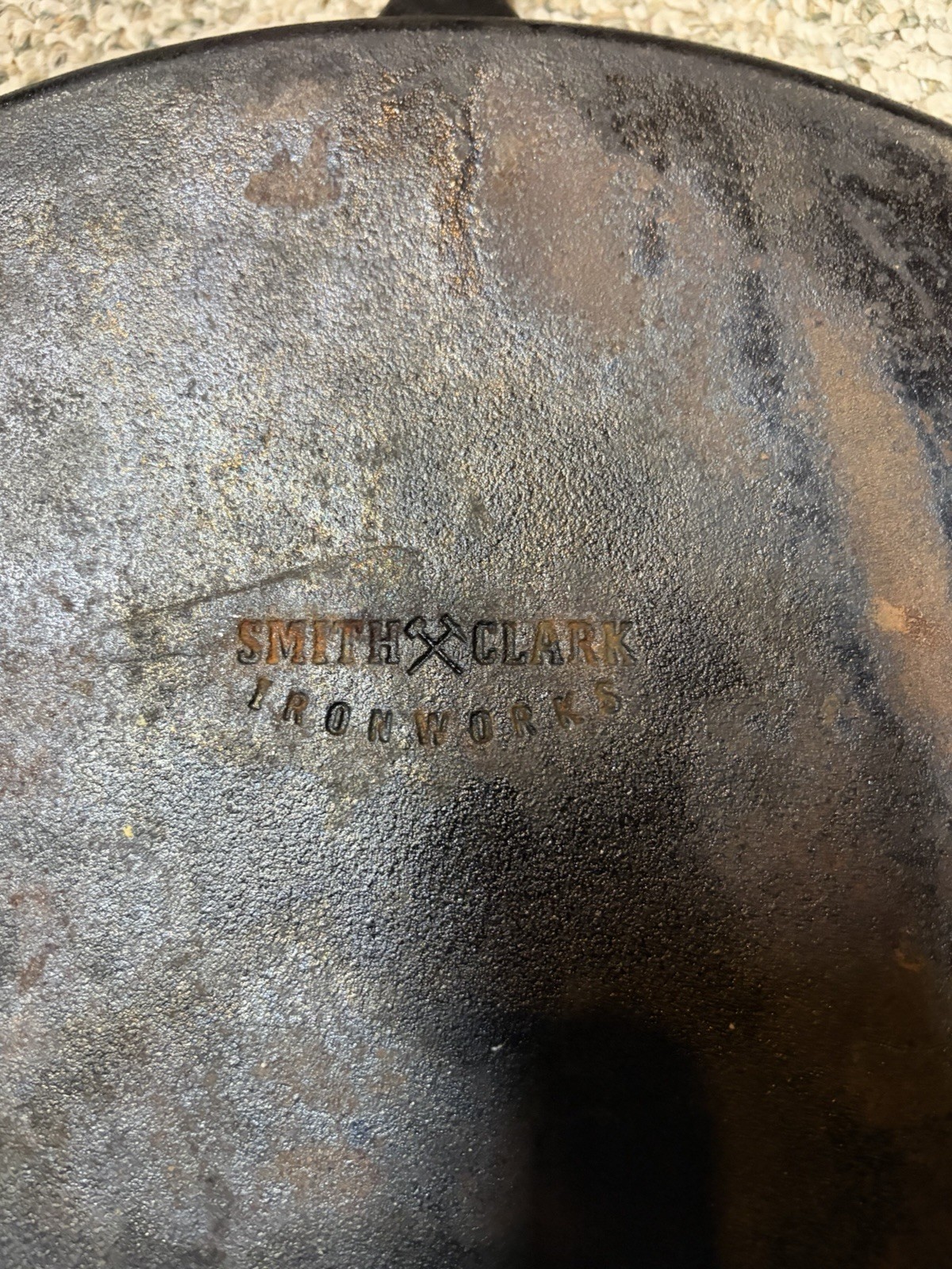 Smith & Clark 10in Square Cast Iron Grill Pan, Uncoated, Long Handle
