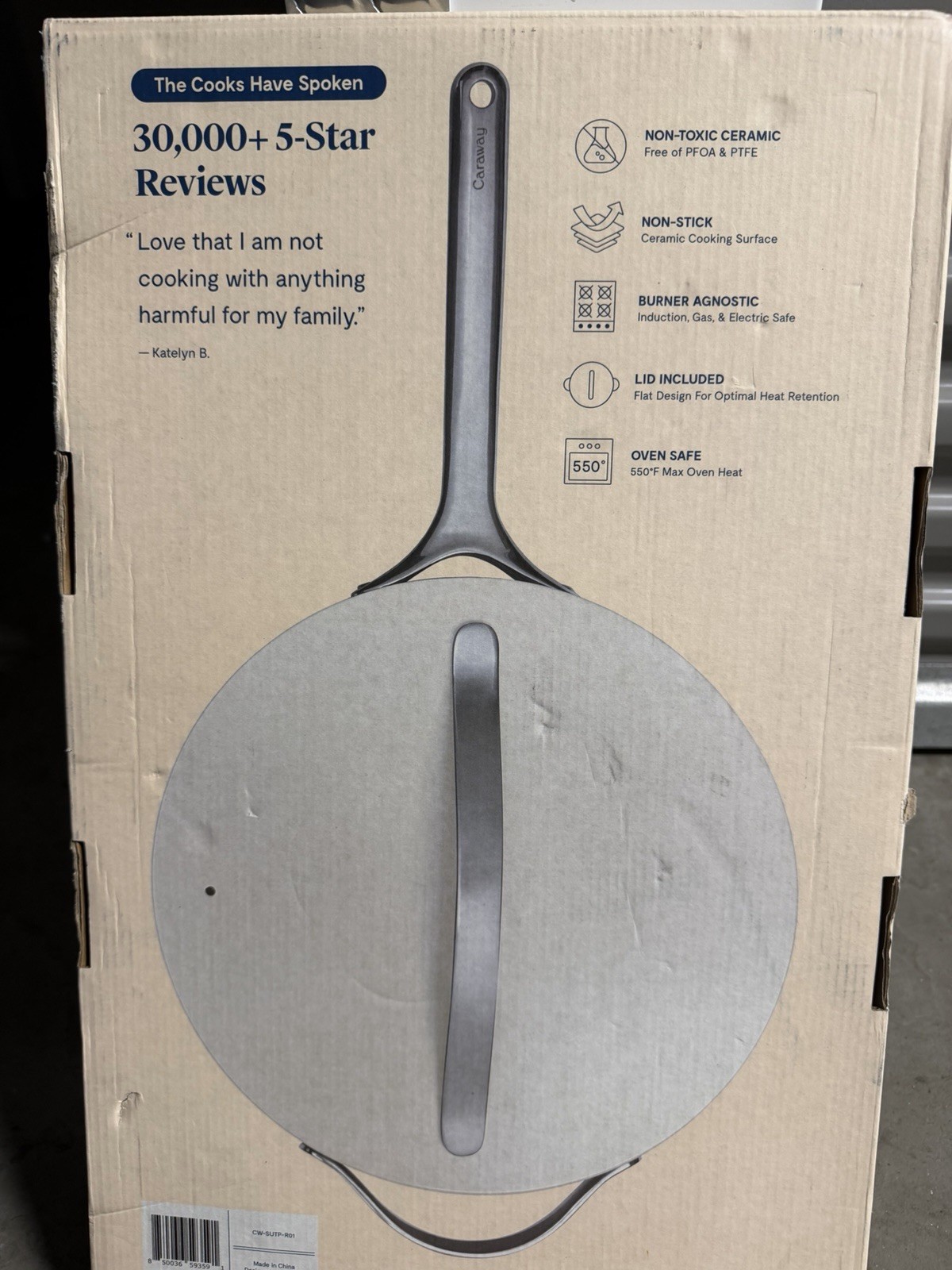 New in box Caraway 10.5″ Fry Pan in CREAM