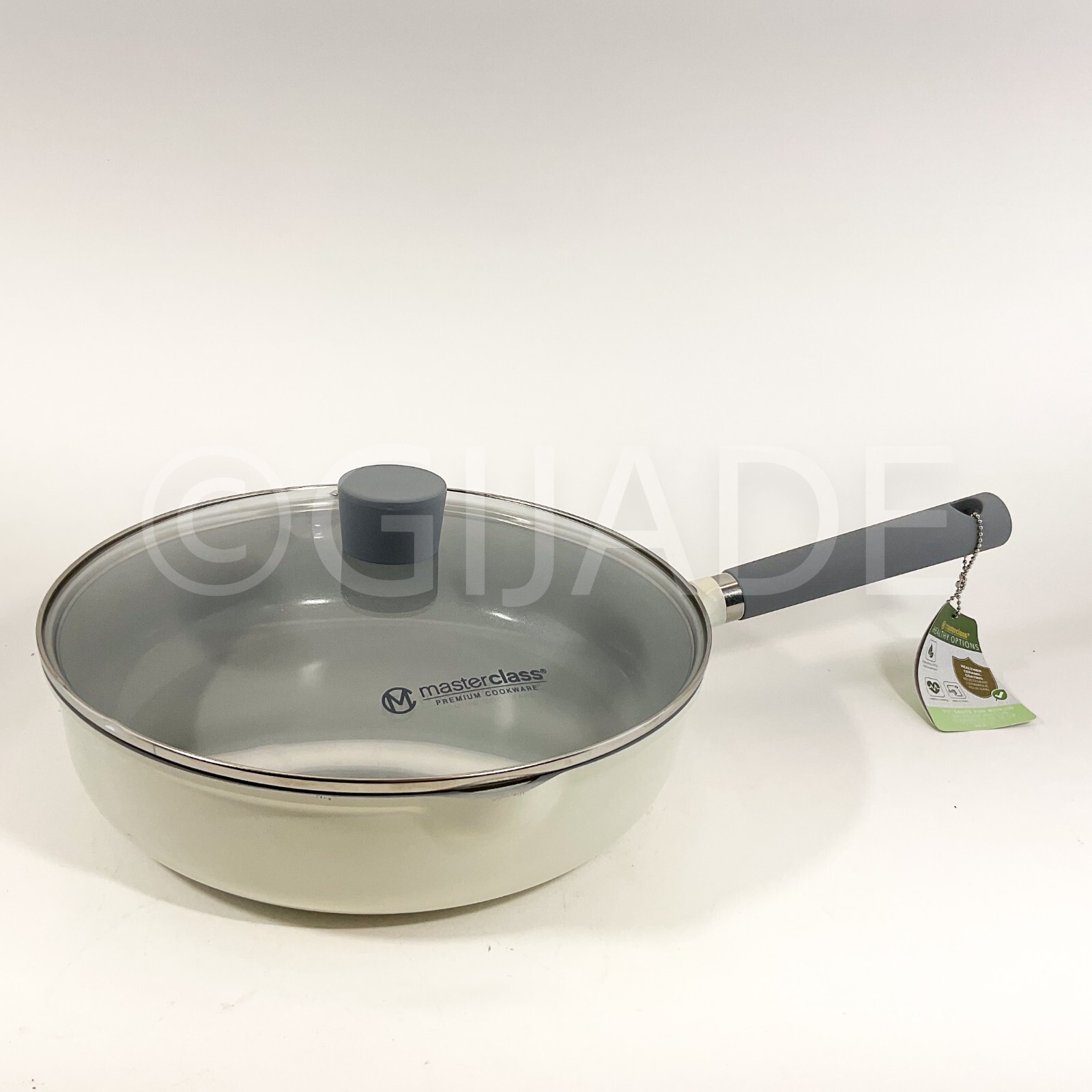 Masterclass 3.9-qt- 11″ Sauté Pan Pot With Lid Healthy Options Ceramic Cookware