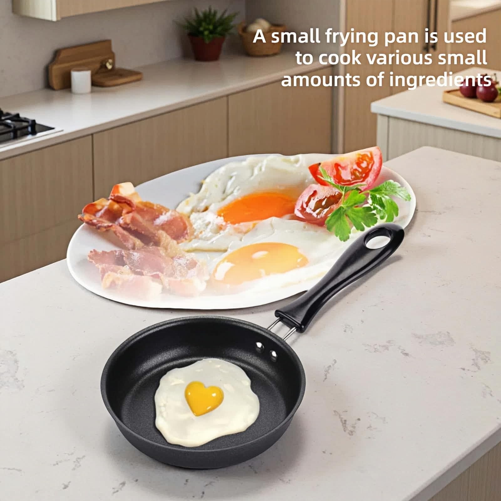 FANBODTA 4.7inch Mini Non-Tick Egg Pan – 5-Layer Coating, Dishwasher Safe, Ga…