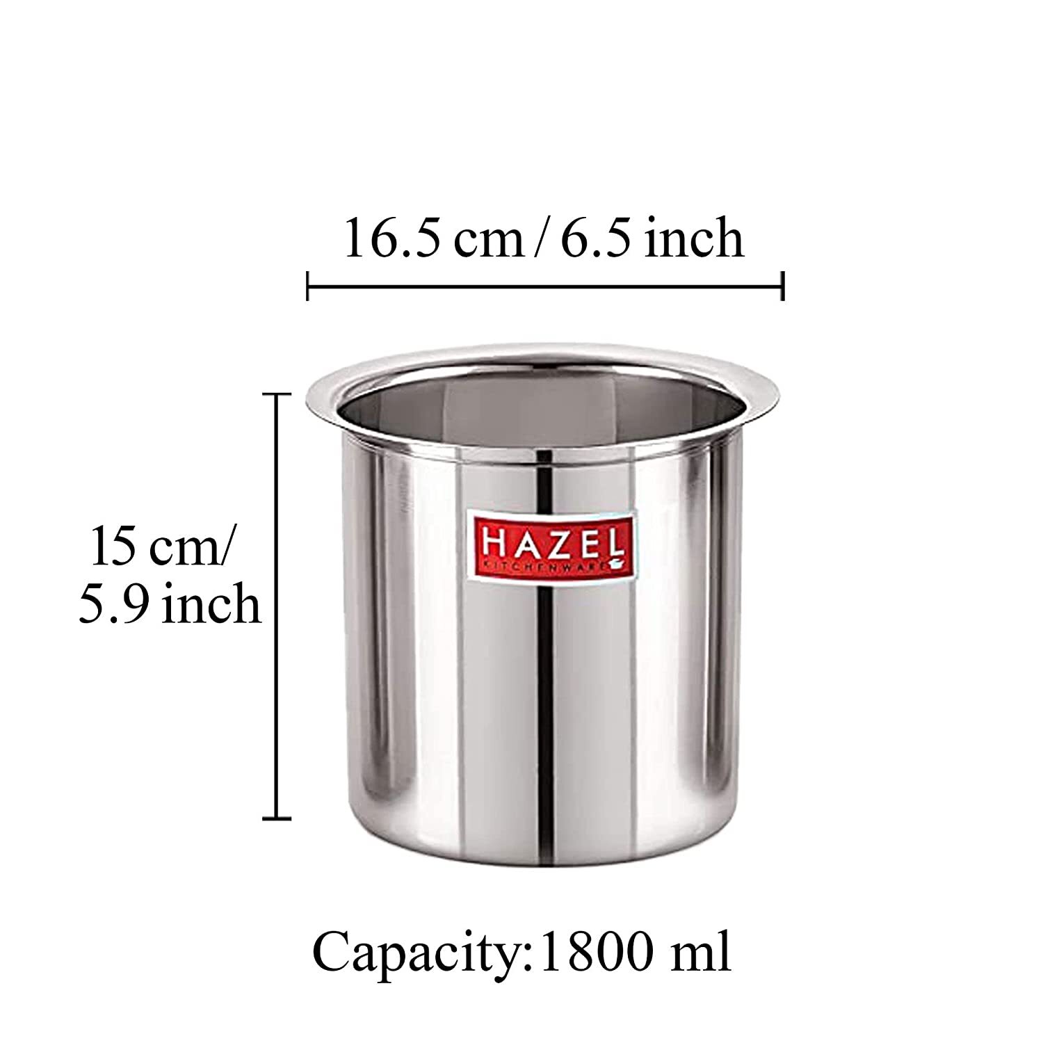 Stainless Steel Milk Boiler Container Milk Pot Vessel Gunj for Kitchen, 1800ML