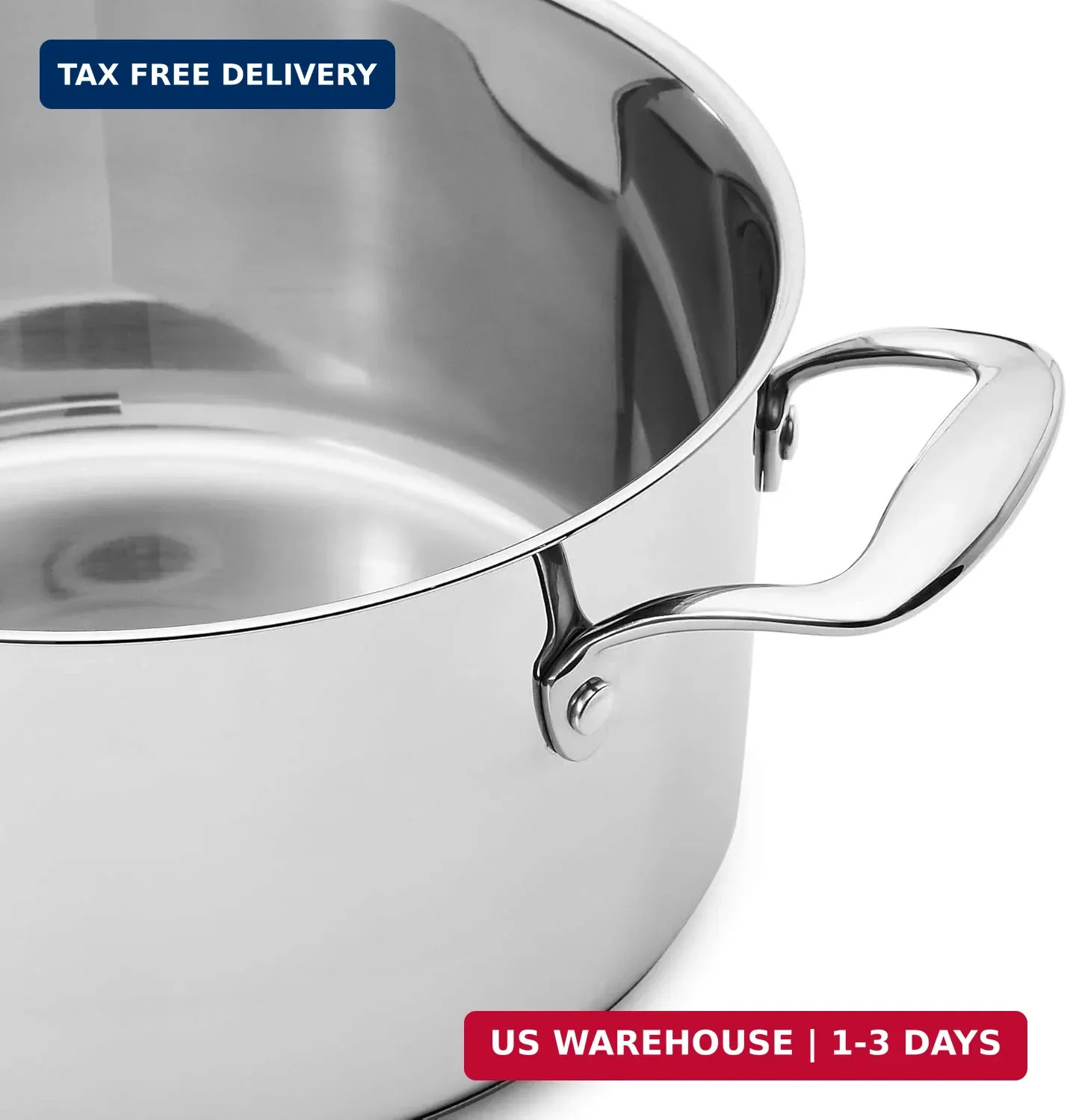Amazon Basics Stainless Steel Cookware 15-Piece Set, Oven Safe, Induction-Ready,