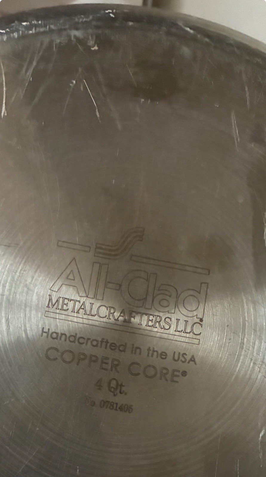 ALL CLAD COPPER CORE 4 QT SAUCE PAN WITH LID