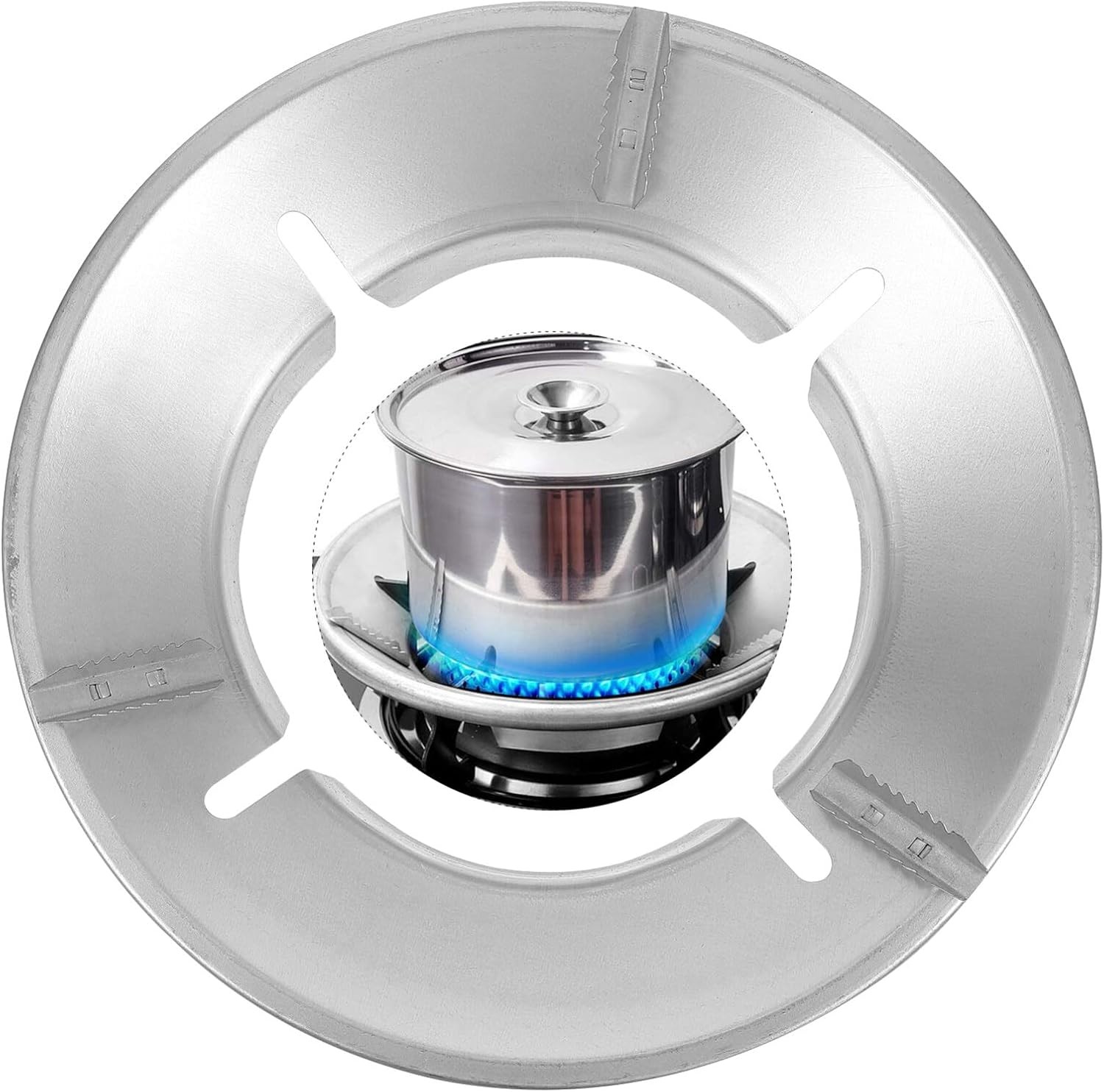 Windproof Wok Ring Gas Stove Holder 10.03X10.03X2.75 Inch Cast