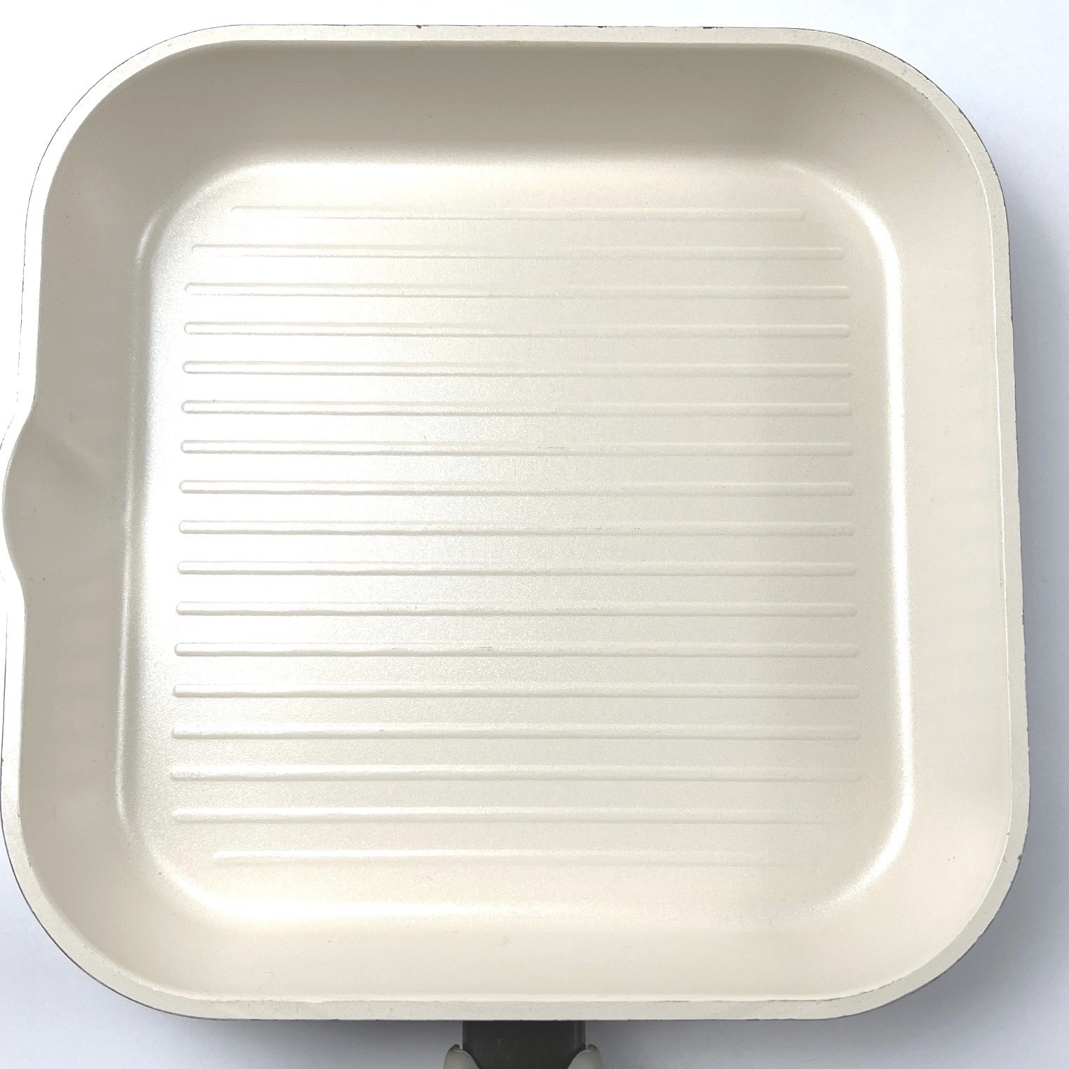 Moneta Ceramic Cookware Made in Italy 2 Pans Square Grill & Round Skillet EUC