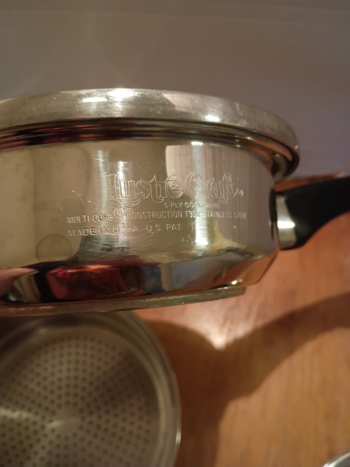 Lustre Craft Cookware 5 PC Set 1 & 2 Qt Pans Saucepans Steamer Lid 5PLY READ