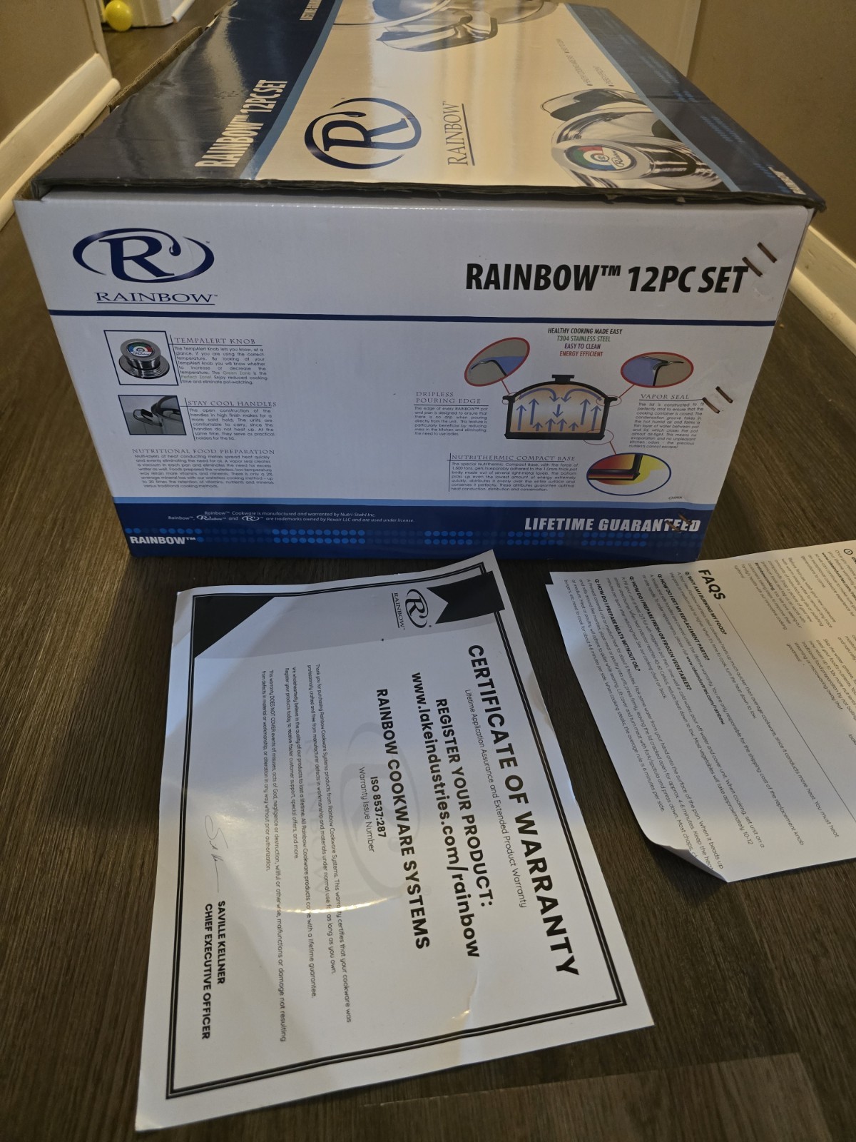 NEW Rainbow 12PC Stainless Steel Pan Set Easy to Clean With Lid Energy Efficient