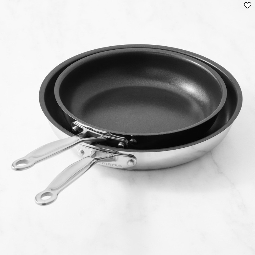 Cuisinart Chef’s Classic Stainless Steel Nonstick Fry Pan Set of 2 Skillets