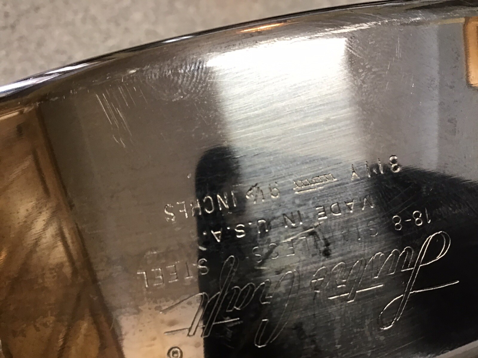 Lustre Craft 18-8 3 Ply Stainless Steel 9 1/2″ skillet fry pan No Lid EUC