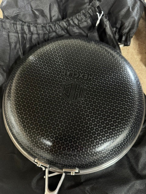 HexClad Hybrid 7-Piece Cookware Fry Pan Set 8” 10” 12” Inch W/ Lids & 12” Wok
