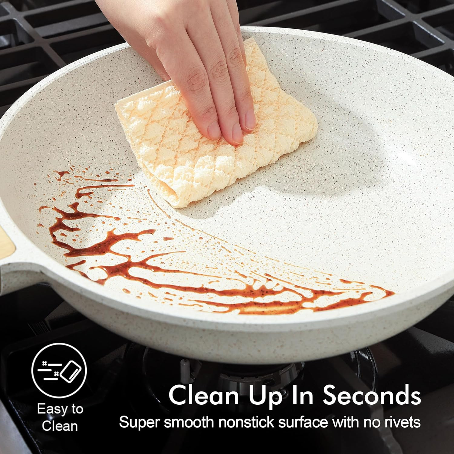 SENSARTE Nonstick Ceramic Frying Pan Skillet, 8-Inch Omelet Pan, Healthy Non Tox