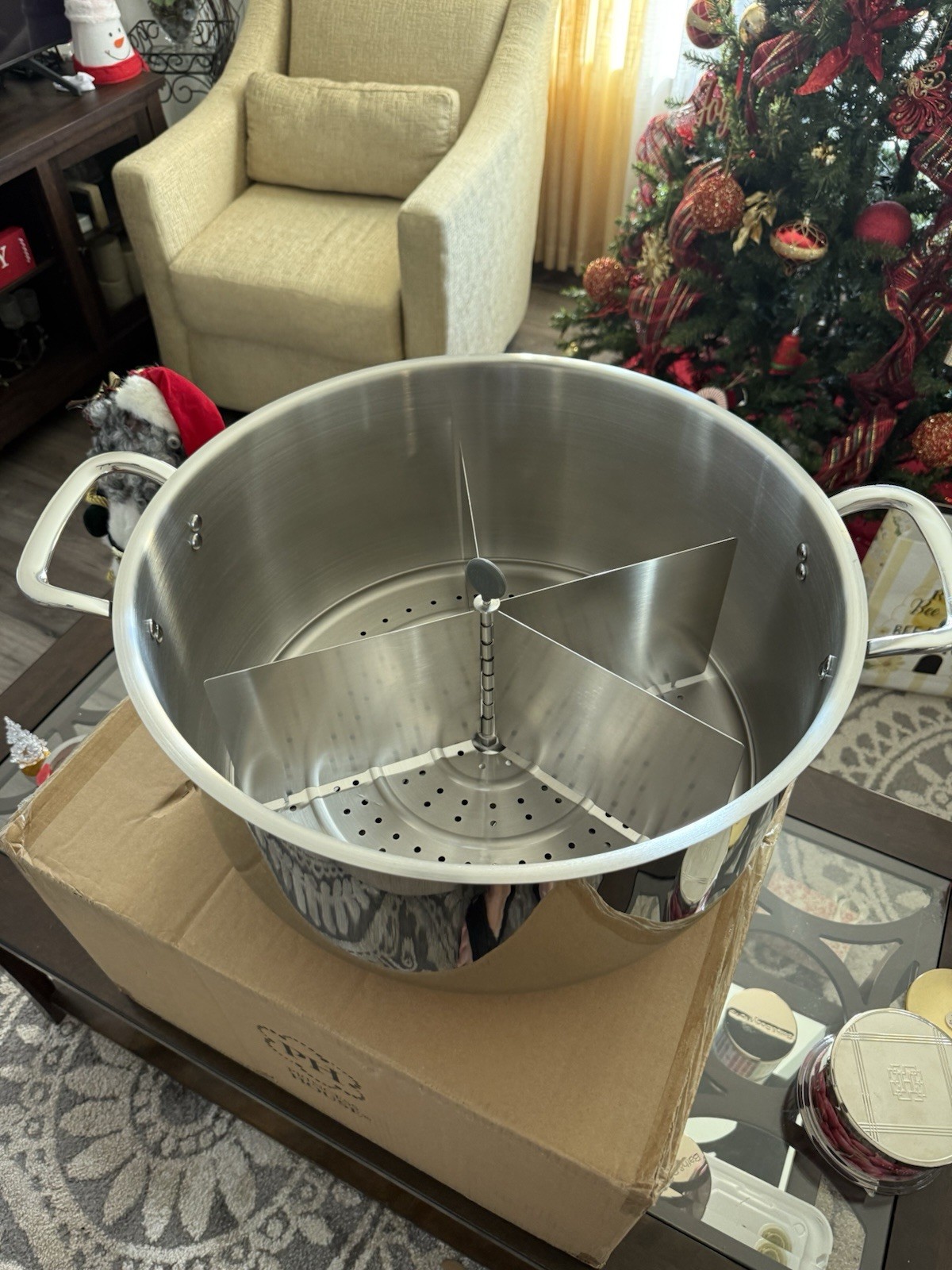Princess House Heritage Stainless Steel Classic 32-Qt. Tamalera W/Divider #10370