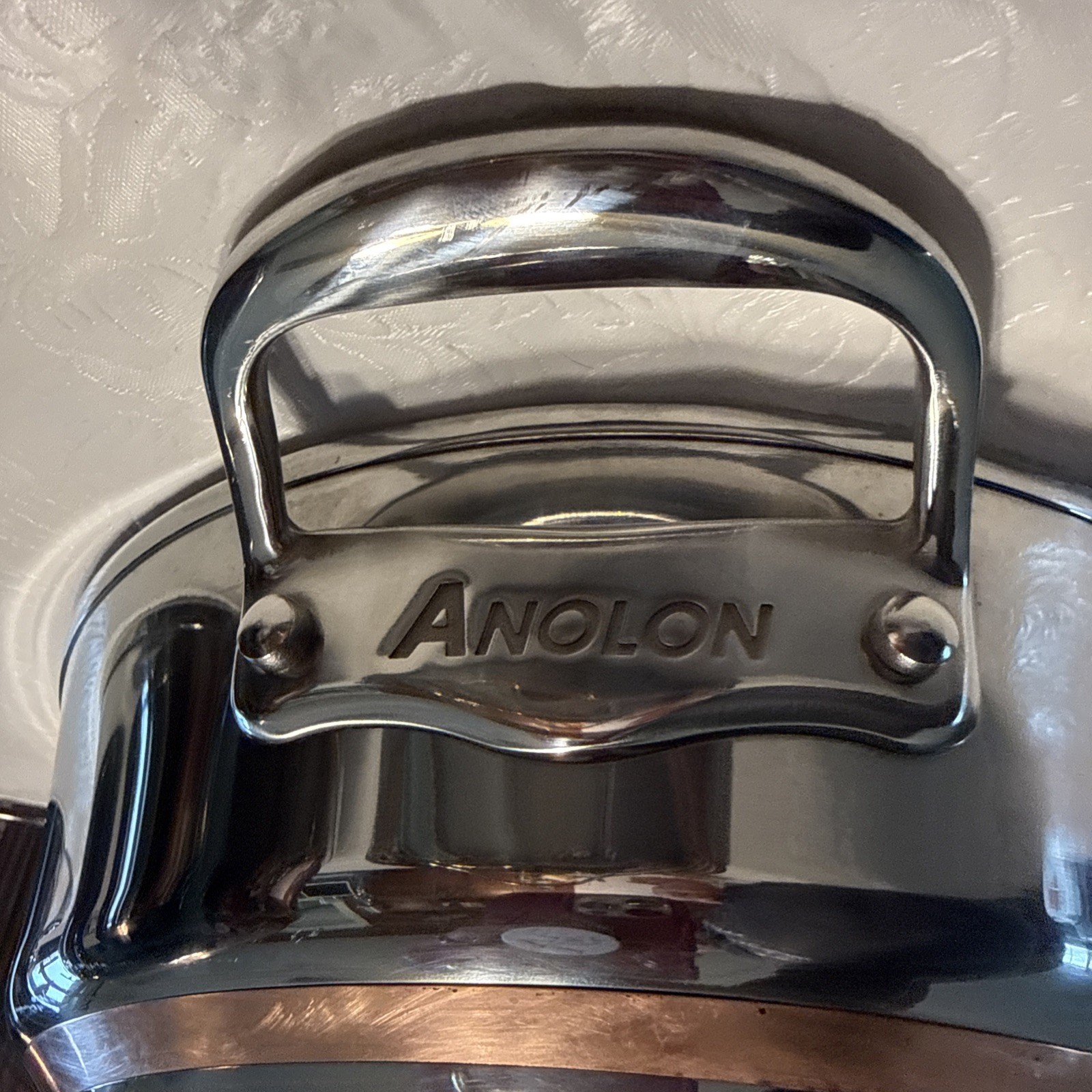 Anolon Nouvelle Copper Stainless Steel 3-Ply Copper Core Base Cookware 6 Pieces