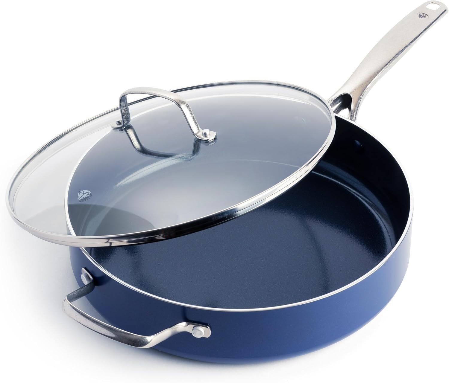Blue Diamond Toxin Free Ceramic Metal Utensil Dishwasher, 5QT Saute pan