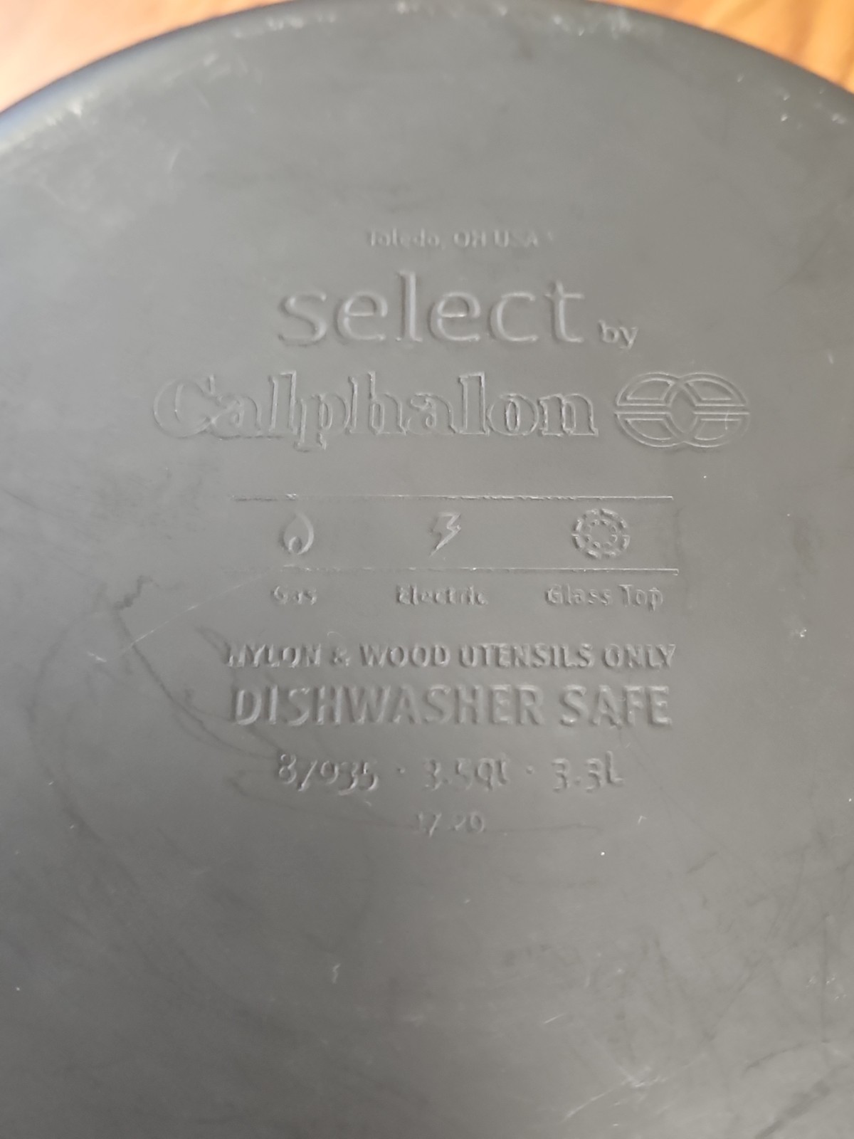 Select by Calphalon 3.5 Qt Nonstick Pot Pan & Glass Lid 87035 Excellent