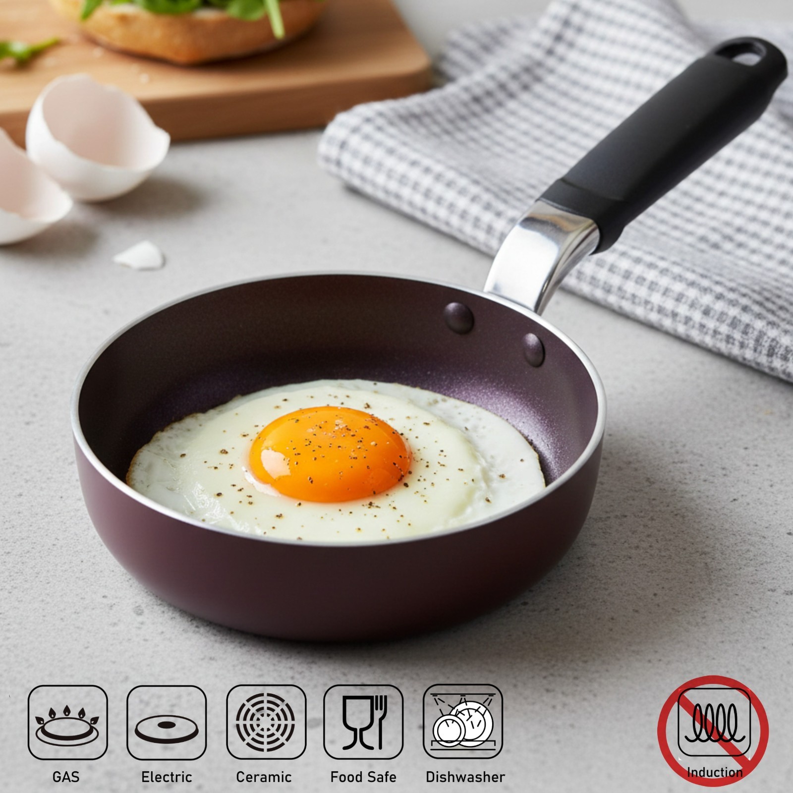 TECHEF – 5.5-Inch One Egg Frying Pan, Made in Korea