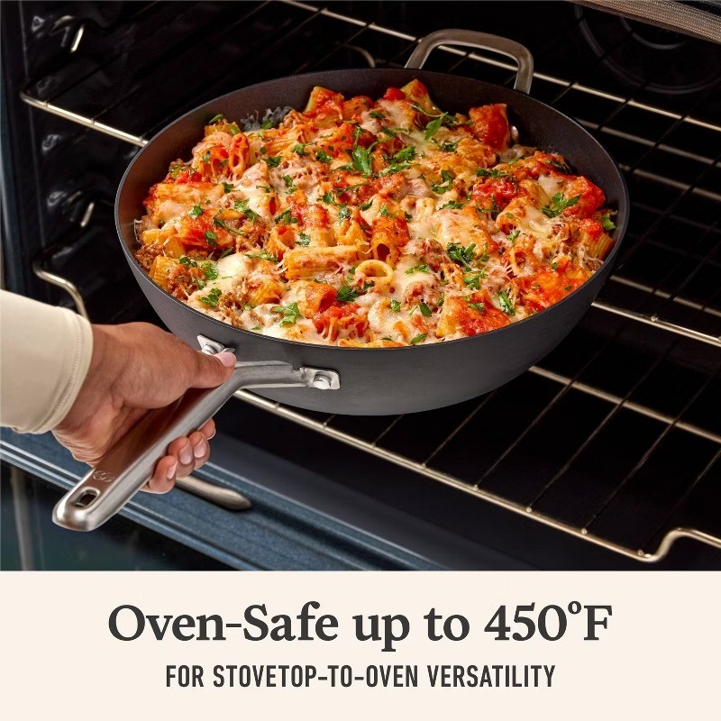 12″ Hard Anodized Nonstick Jumbo Fry Pan with Lid