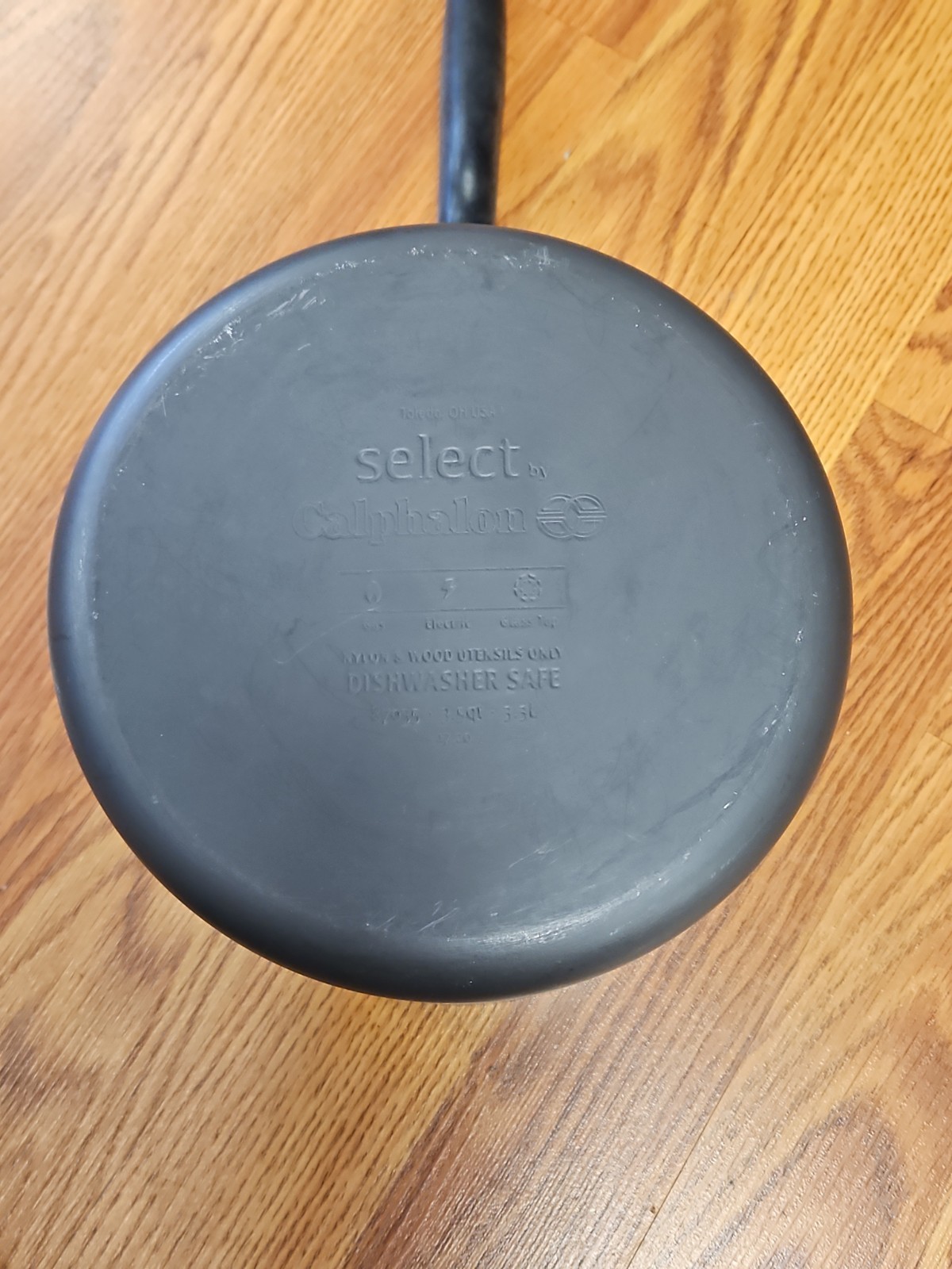 Select by Calphalon 3.5 Qt Nonstick Pot Pan & Glass Lid 87035 Excellent