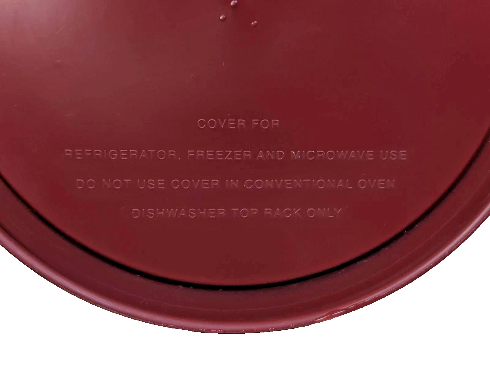 Corningware Visions CM 125-PC 1.25L Cranberry Red Plastic Lid for Glass Dish