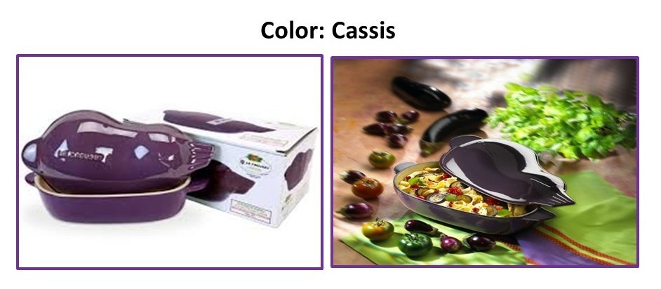 LE CREUSET CASSIS EGGPLANT VEGETABLE COLLECTION MINI CASSEROLE COCOTTE W/LID