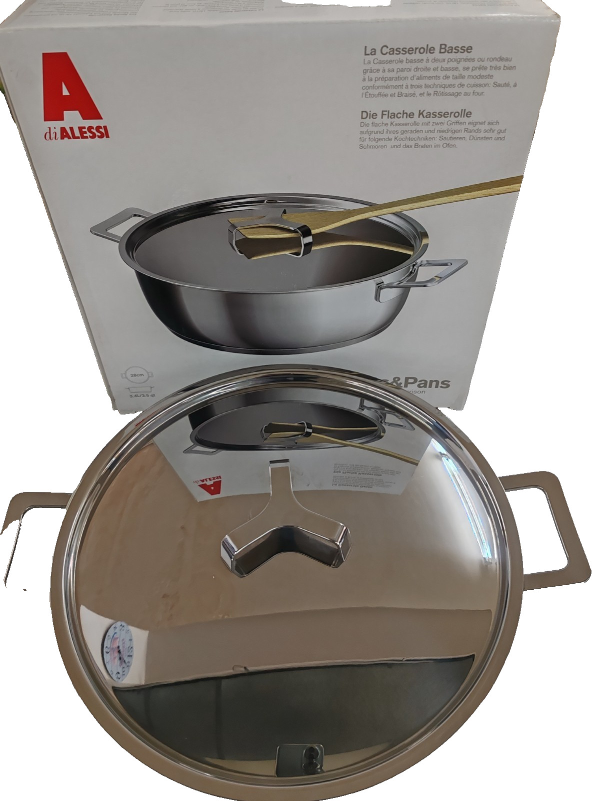 Alessi-Pots&Pansa Two Handle Casserole jm102/28c