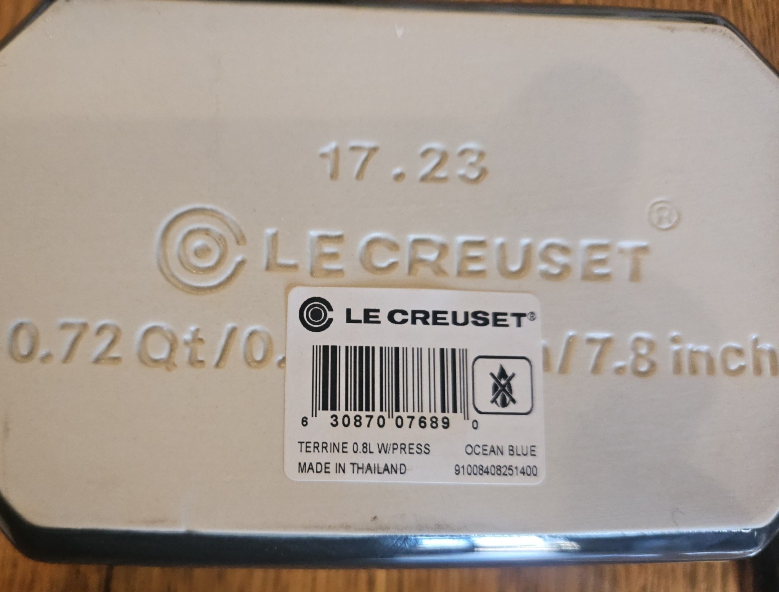 Le Creuset Heritage Ocean .8L Pate Terrine with Press